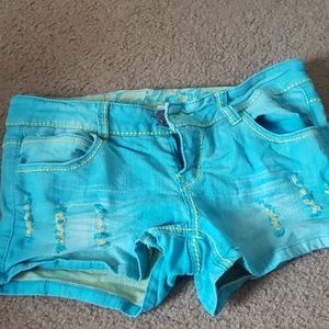 Turquoise shorts
